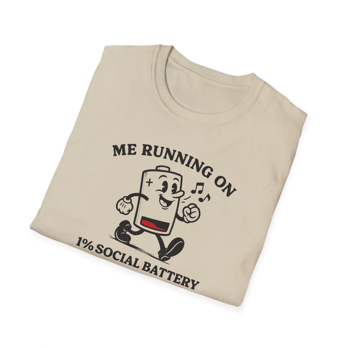 Running on 1% Social Battery Tee