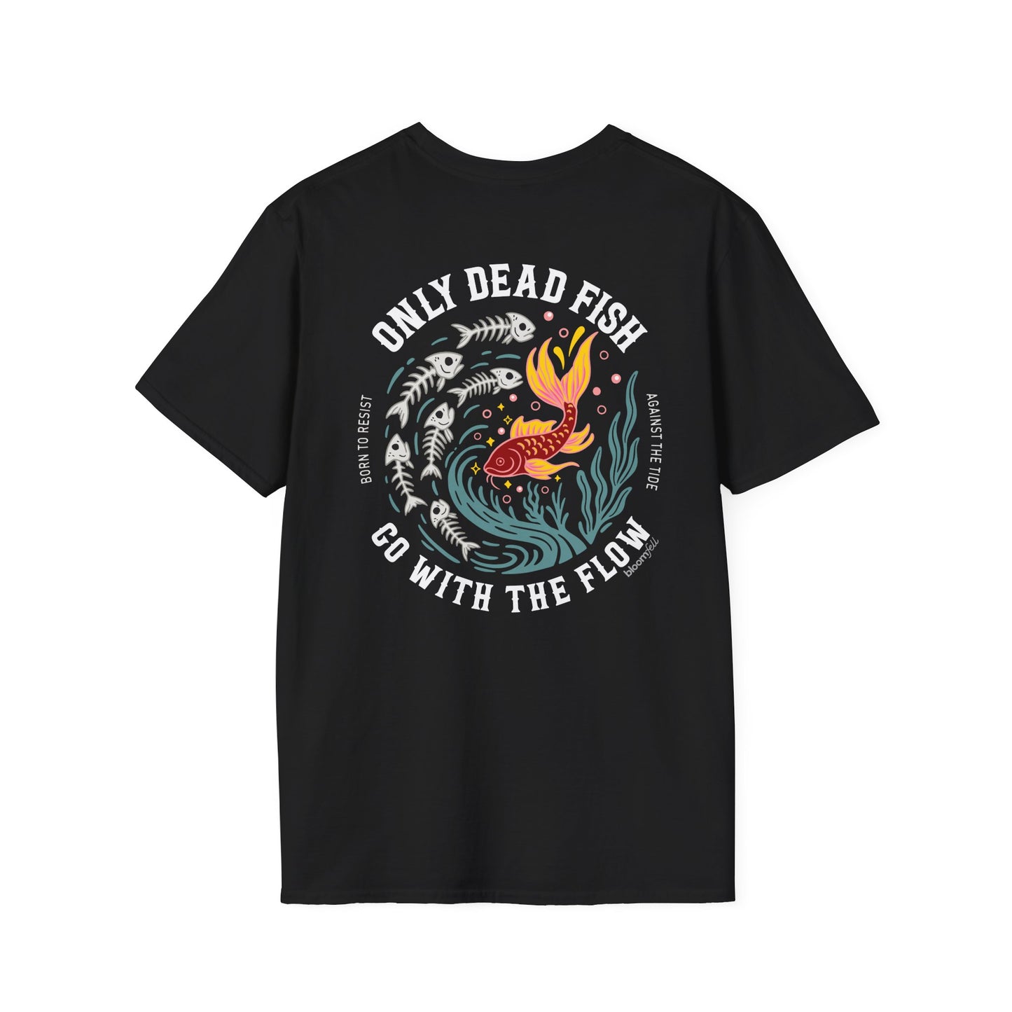 Two-Sided Dead Fish Go With the Flow Tee