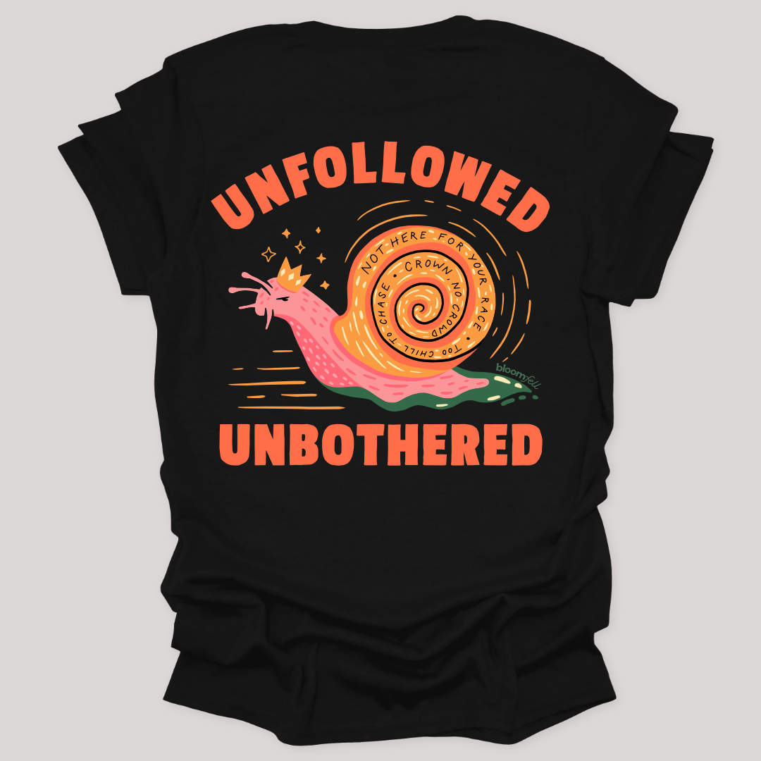 Two-Sided Snail Tee | Unfollowed Unbothered