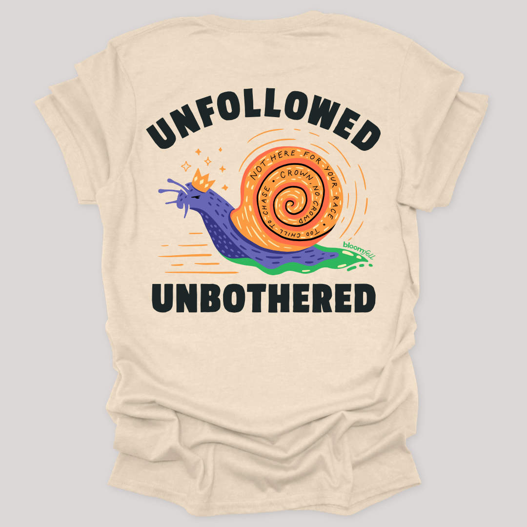 Two-Sided Snail Tee | Unfollowed Unbothered