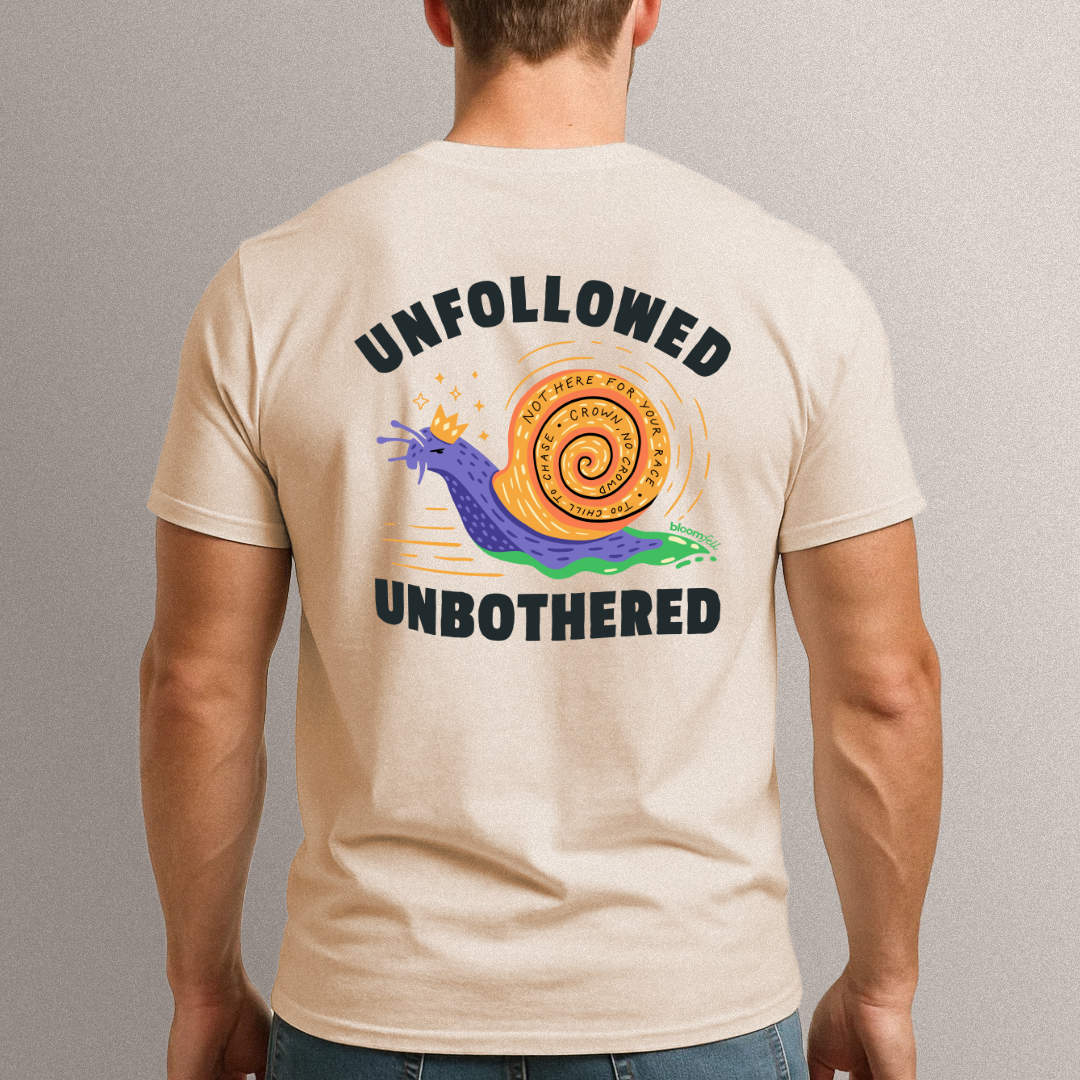 Two-Sided Snail Tee | Unfollowed Unbothered