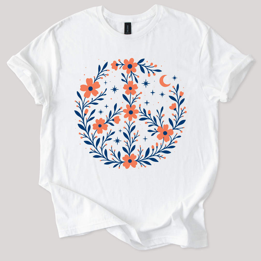 Floral Peace Sign T-Shirt