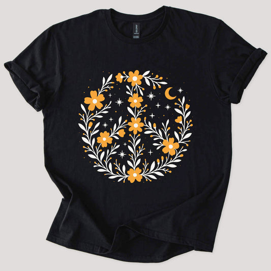 Floral Peace Sign T-Shirt