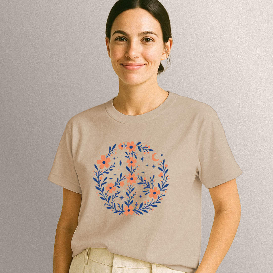 Floral Peace Sign T-Shirt