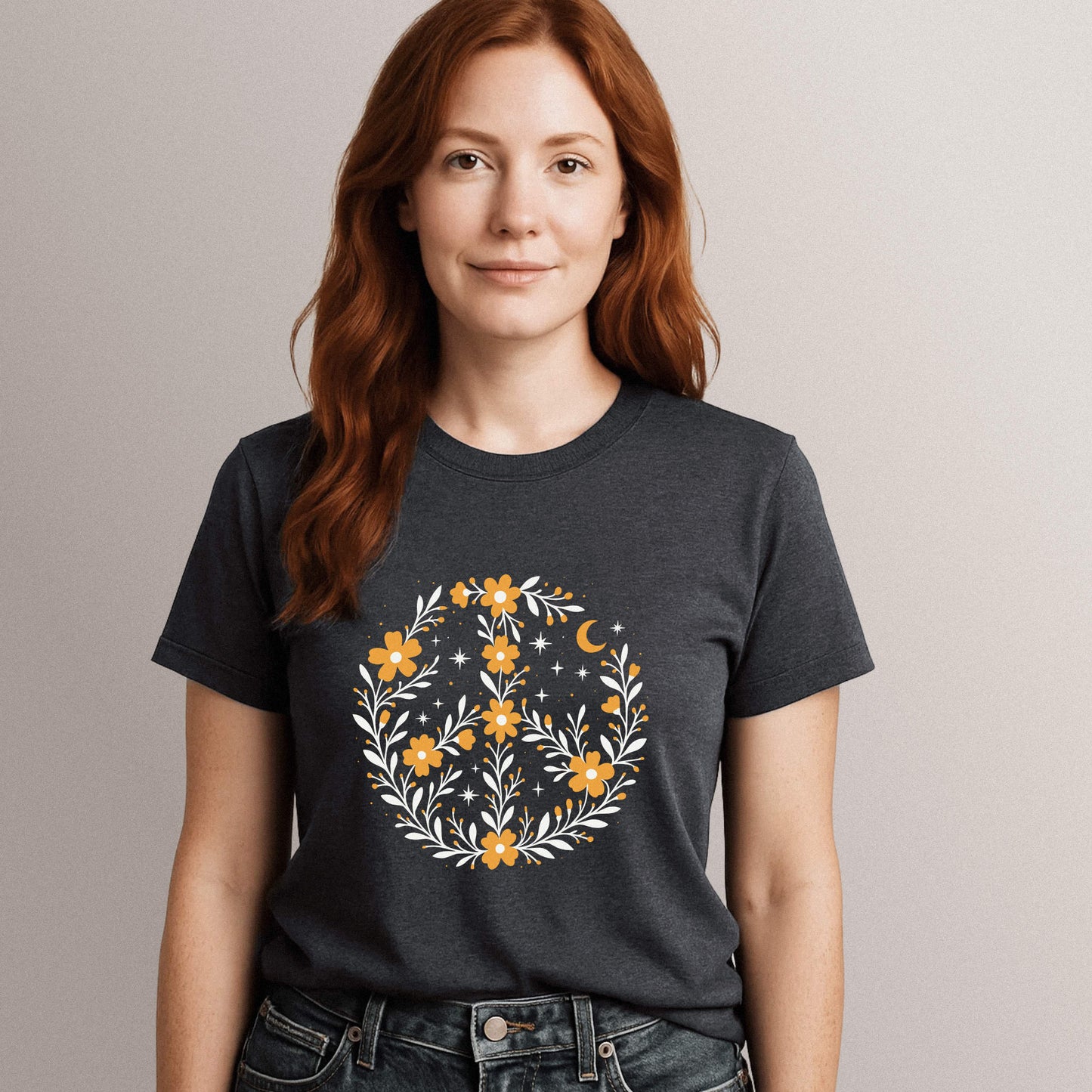 Floral Peace Sign T-Shirt