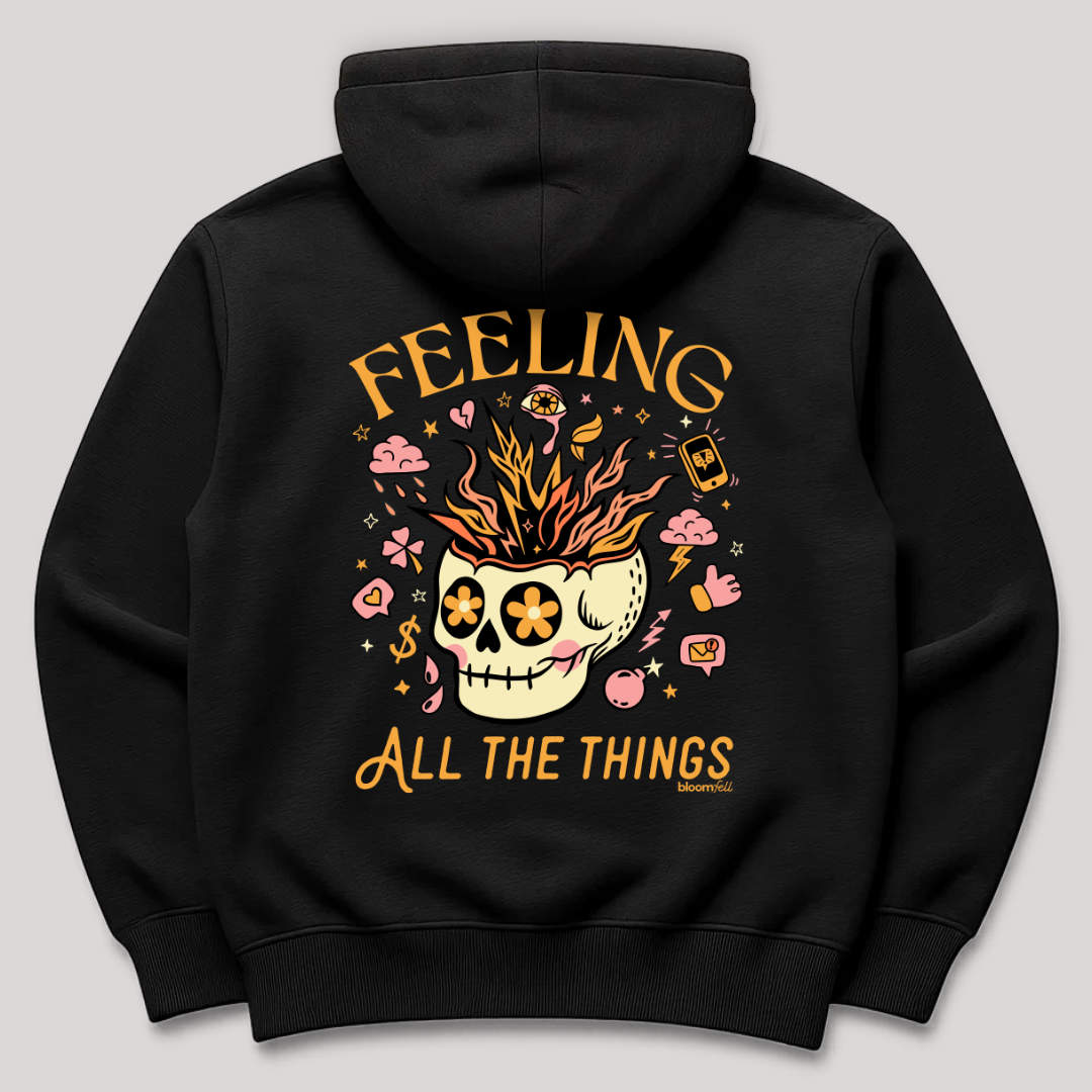 Two-Sided Skull Hoodie | Feeling All The Things