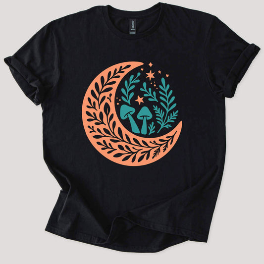 Cottagecore Mushroom Moon T-Shirt