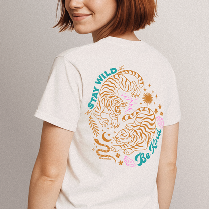 Two-Sided Tiger Tee | Stay Wild Be Kind