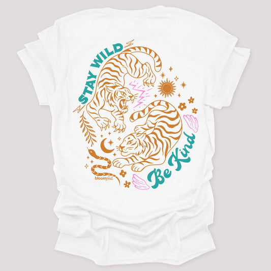 Two-Sided Tiger Tee | Stay Wild Be Kind