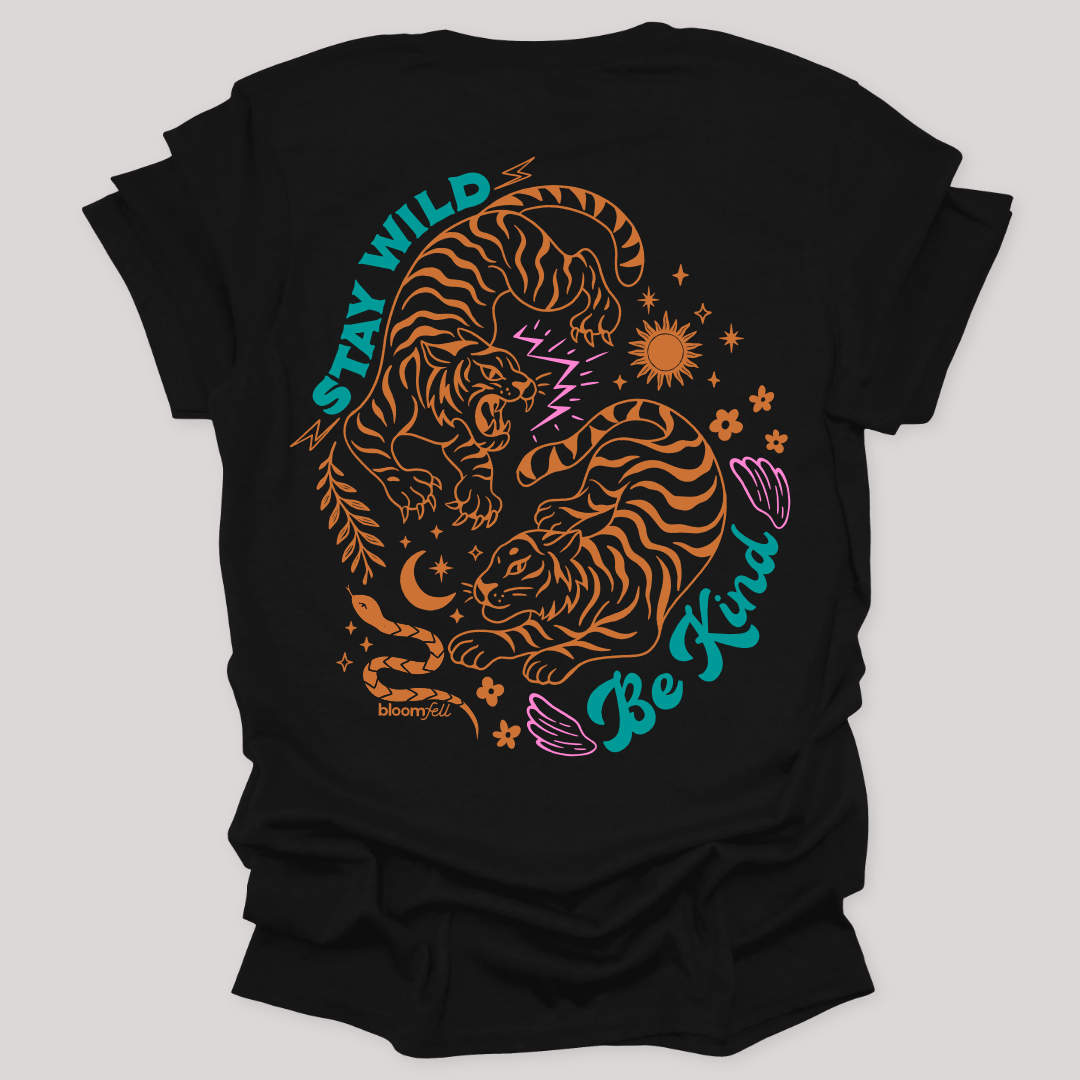 Two-Sided Tiger Tee | Stay Wild Be Kind