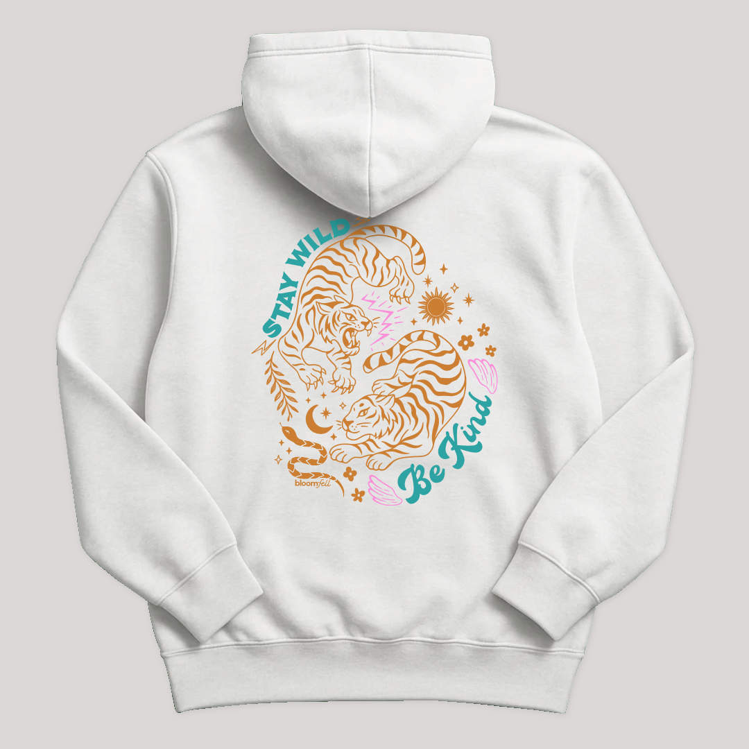 Two-Sided Tiger Hoodie | Stay Wild Be Kind