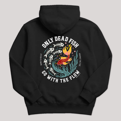 Two-Sided Dead Fish Go With the Flow Hoodie