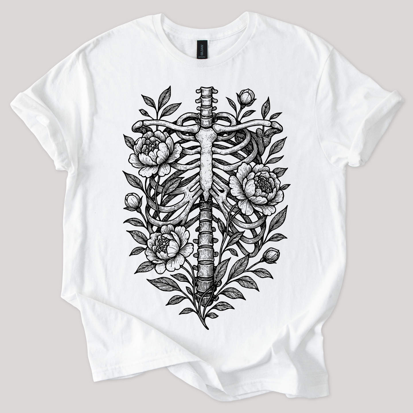 Floral Skeleton Tee