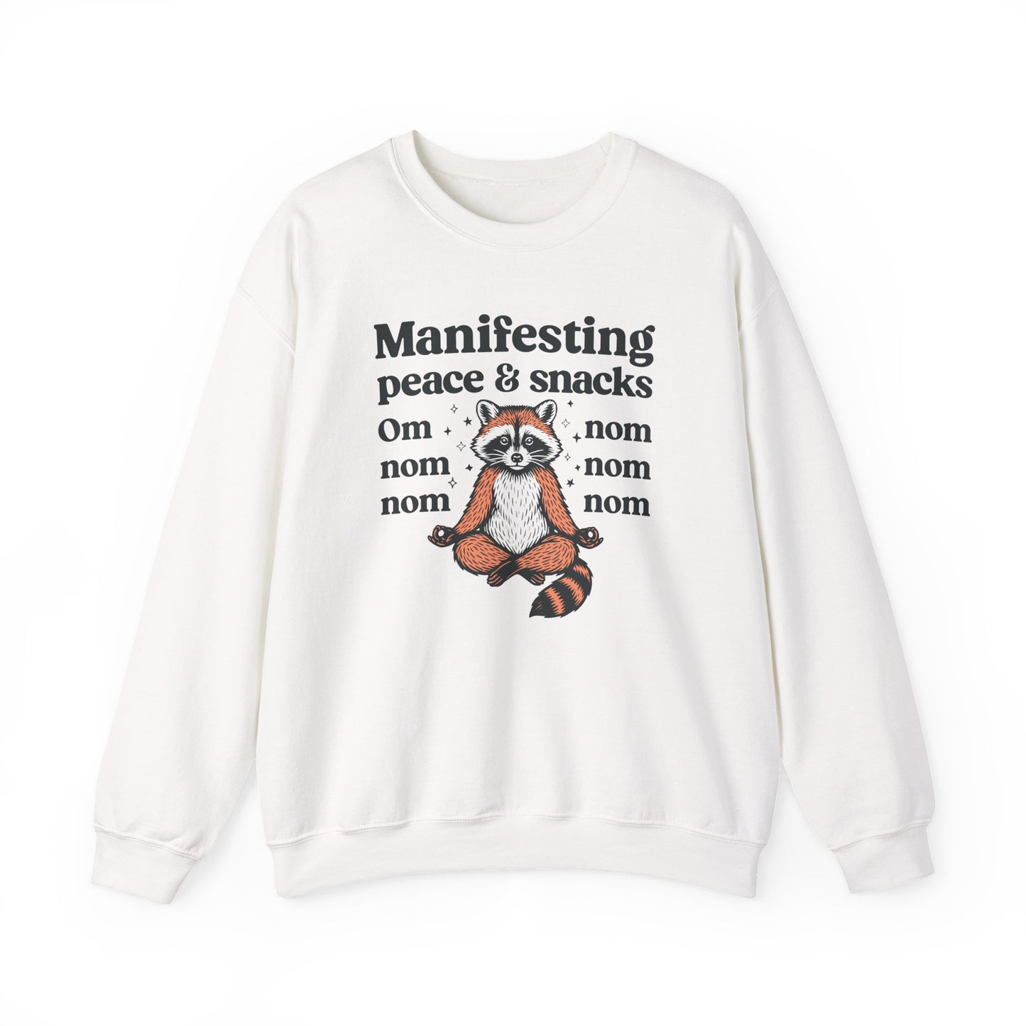 Manifesting Peace & Snacks Raccoon Sweater