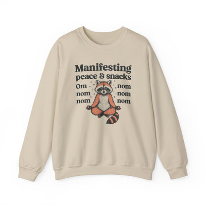 Manifesting Peace & Snacks Raccoon Sweater